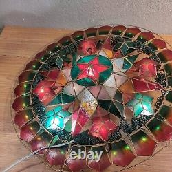 SET OF 2 VINTAGE Christmas Capiz Parol LED Filipino Lantern Star 21 Beautiful