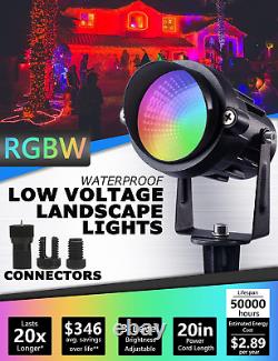 SUNVIE RGB Low Voltage Landscape Lights Color Changing 12W LED Landscape Ligh
