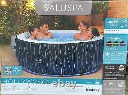 SaluSpa AirJet Inflatable Hot Tub Spa with Color-Changing LED Lights 4-6 Person