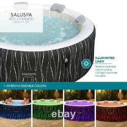 SaluSpa Hollywood AirJet Inflatable Hot Tub SpaColor Changing LED Lights 4-6