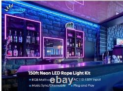 Samsion 45M RGB Neon Rope Light Outdoor 150ft Smart LED Neon Strip Light Multi C