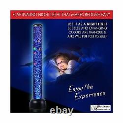 Sensory LED Bubble Tube 3 Foot Tank With 8 Fake Fish Floor Lamp with 7 Ch