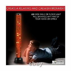 Sensory LED Bubble Tube 3 Foot Tank With 8 Fake Fish Floor Lamp with 7 Ch