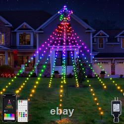 Smart Christmas Tree Lights 265LED, Remote & App Control IP67 Waterproof 132+ Sc