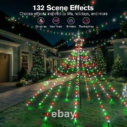 Smart Christmas Tree Lights 265LED, Remote & App Control IP67 Waterproof 132+ Sc