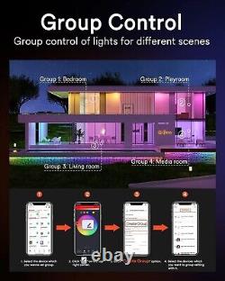 Smart LED Can Lights WiFi RGB Color Changing Metal Baffle Trim 5/6 Inch 4 Pcs