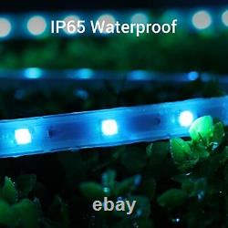Smart Outdoor Rope Light Music Sync RGB LED Strip Remote Color Changing Dimmable