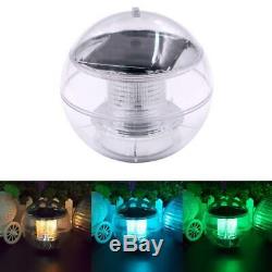 Solar 7 Color Changing LED Floating Ball Pond Pool RGB Lamp Outdoor Garden Light