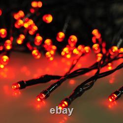 Solar String Lights 36 FT Waterproof Red Solar Xmas Light Outdoor Tree 8Pcs