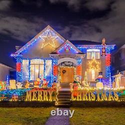 Solar String Lights 36 FT Waterproof Red Solar Xmas Light Outdoor Tree 8Pcs