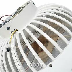 Squar Ceiling Fan Light Remote Control LED Chandelier Lamp 3 color changing