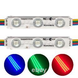 Super Bright 12V 1.44W 3 LED Module Lights 5050 SMD RGB Color Changing USA STOCK