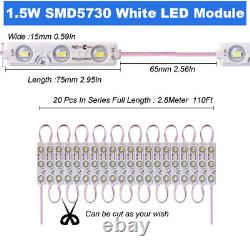 Super Bright 12V 1.44W 3 LED Module Lights 5050 SMD RGB Color Changing USA STOCK