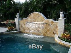 Swimming Pool Pond Sheer Descent Waterfall Curtain Fountain with LED Feature