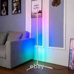 TACAHE Corner Floor Lamp RGB Color Changing Mood Lighting, Dimmable LED Modern