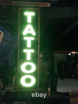 TATTOO SIGN, RGB -DOUBLE SIDED-Led Light Box Sign, Multi color changing