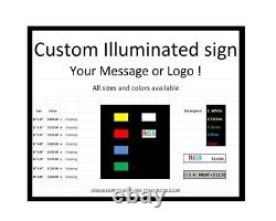 TATTOO SIGN, RGB -DOUBLE SIDED-Led Light Box Sign, Multi color changing