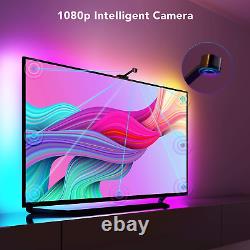 TV LED Backlights with Camera, DreamView T1 RGBIC Wi-Fi TV Backlights for 55-65