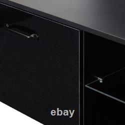 TV Stand cabinet with color-changing LED light for living room