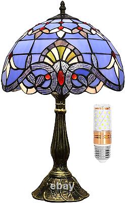 Table Lamp Light LED Tiffany Style Stained Glass Office Desk Reading Decoration