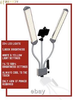 Tattoo Light Dual Arm LED Portable with Cell Phone Holder (5800K)