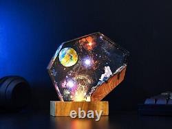 The EARTH and Astronaut Epoxy lamp, EGO lamp, Gravity in Interstellar Space Nigh