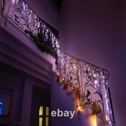 Twinkly 190 LED Amber & White 16x2 Ft Bluetooth Outdoor Christmas Icicle Lights