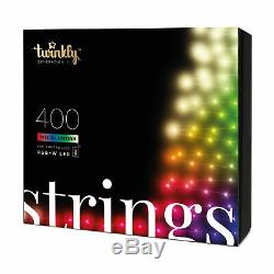 Twinkly 400 LED RGB Multicolor + White String Lights, WiFi Controlled, 105 ft