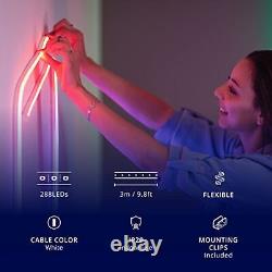 Twinkly Flex White Wire Light Tube, Multicolor, RGB LED, 10ft