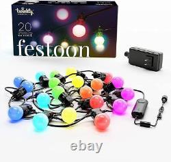Twinkly Lights Multicolor Festoon App-Controlled LED Bulb Lights String