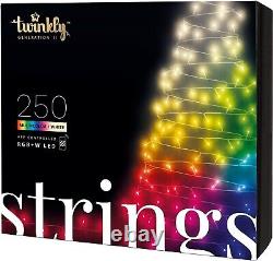 Twinkly Strings 250 RGB+W LED App-Controlled Indoor/Outdoor Lights