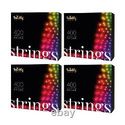 Twinkly Strings App-Controlled Smart LED Christmas Lights 400 Multicolor (4Pack)