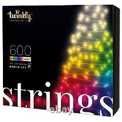 Twinkly Strings Green Wire Christmas Lights, Multicolor, 600 RGBW LED, 157.5ft