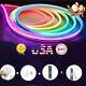 US 24V 32.8ft RGB LED Neon Rope Strip Lights Waterproof Xmas Outdoor Full Color