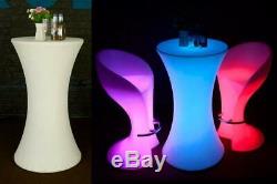UZO1 Illuminated/Lighted Color Changing Led Cocktail / Bistrol Tables WithRemote