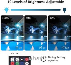 Ustellar 4 Pack 25W RGB LED Flood Lights Indoor Outdoor Color Changing Dimmable