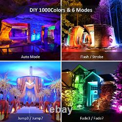 Ustellar 4 Pack 25W RGB LED Flood Lights Indoor Outdoor Color Changing Dimmable