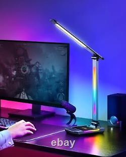 WILIT LED RGB Gaming Desk Lamp, Voice Activated Changing Colors Rhythm Light