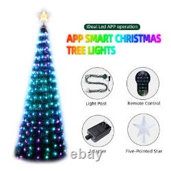 WS2812B Christmas Tree Toppers Lights Multicolor Fairy LED String Xmas APP BT 5V