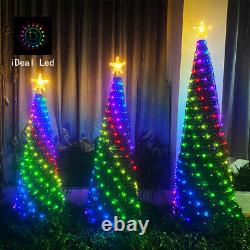 WS2812B Christmas Tree Toppers Lights Multicolor Fairy LED String Xmas APP BT 5V