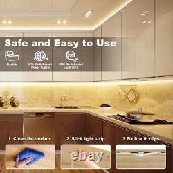 Warm White 65.6ft LED Strip Lights Dimmable with Convenient RF Remote Control