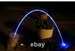 Water Jet Laminar Color Changing LED Light Stays Inside Water Stream Pool Pond
