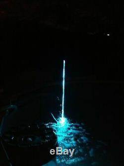 Water Jet Laminar Color LED Light stays inside a stream of water pool pond