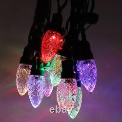 Wifi Controlled Outdoor RGB Color-Changing String Light, With12 Large LED C9-Bulbs