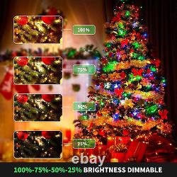 XUNXMAS Color Changing Christmas String Lights Indoor Outdoor 11 Modes, 800 LED