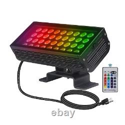 Yasotek LED Wall Washer Lights RGBW 5000K Color Changing with RF Remote, Dimm