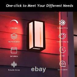 Zigbee 1400Lm Smart Outdoor Wall Lights, RGB Color Changing and Cool to Warm Whi